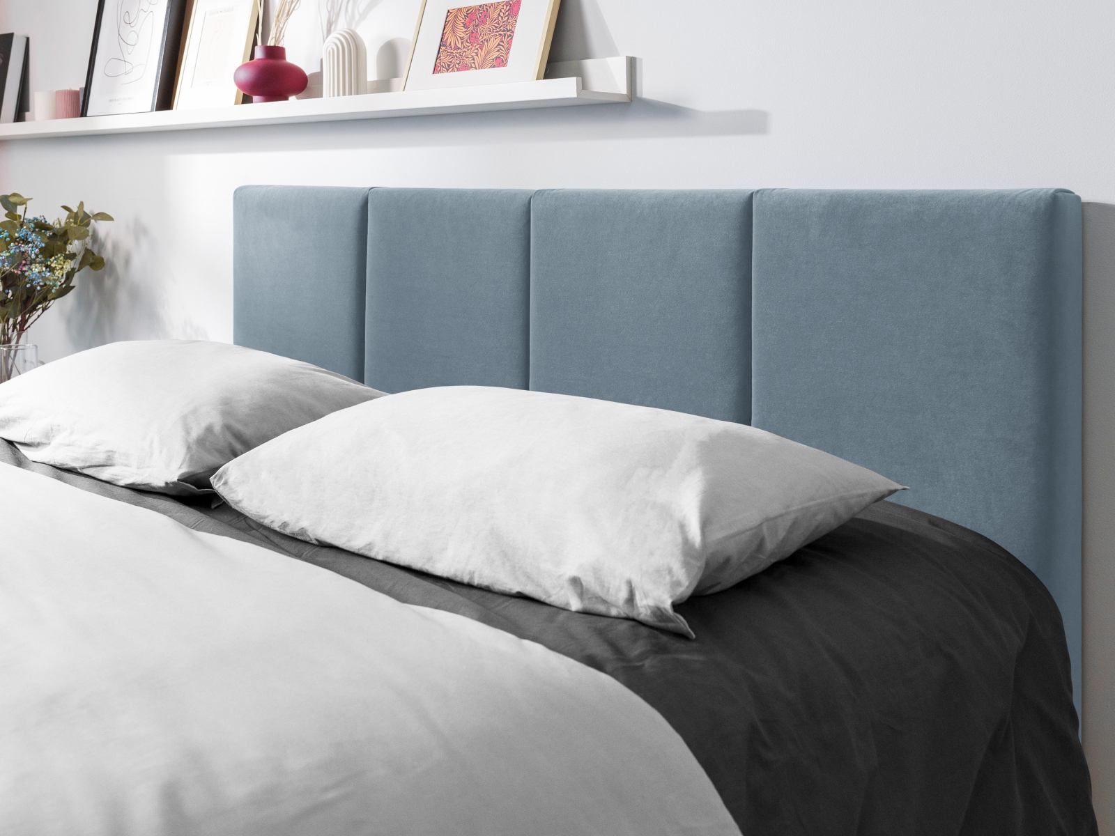 Micadoni Bett Pyla Samt Blau 160x200