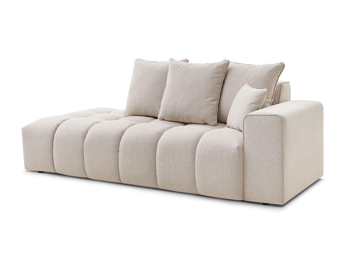 Bobochic Mont-blanc Sofa 4-Sitzer Melange-Stoff Beige Armlehne rechts