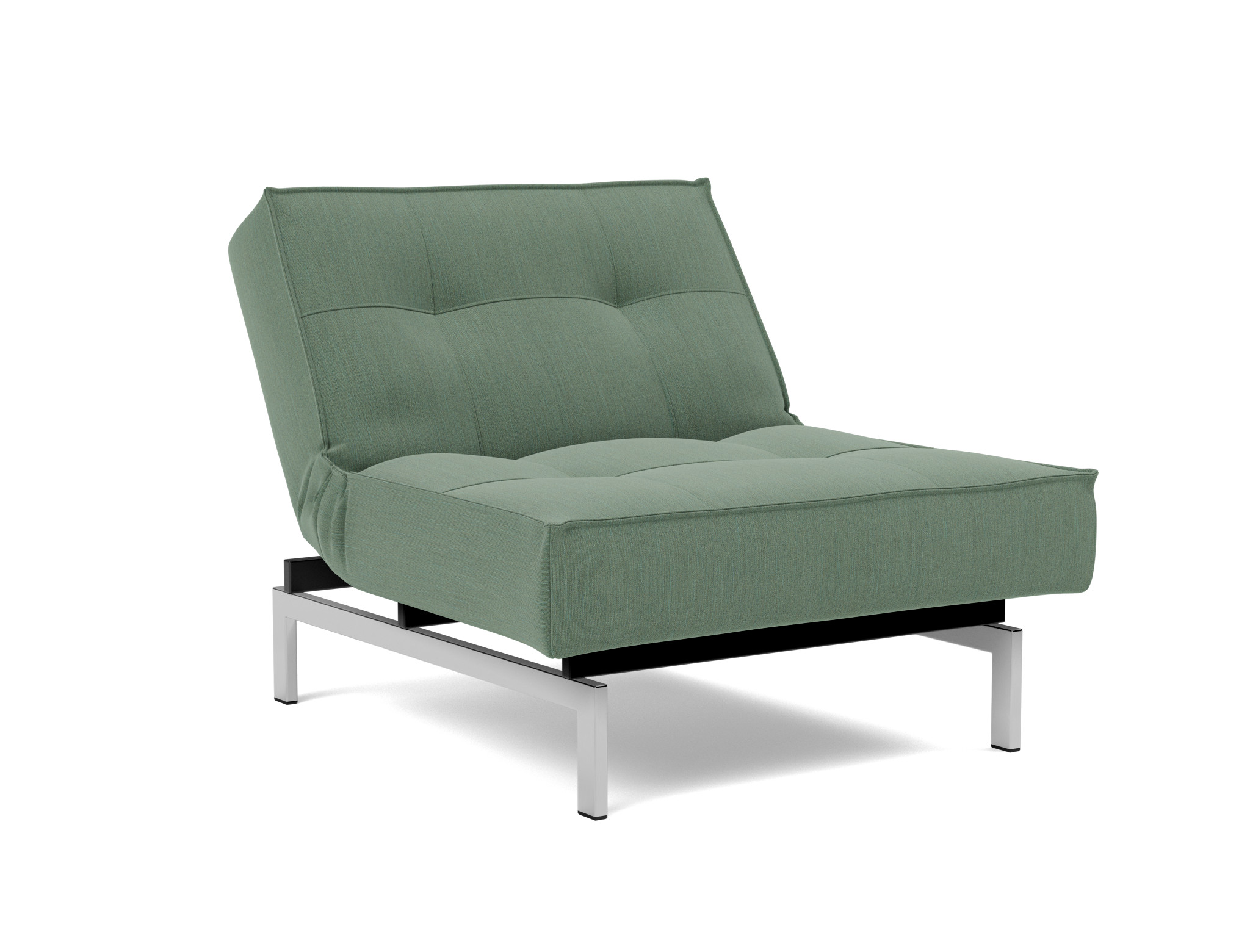 Sessel Splitback Flachgewebe Elegance 518-Green Beine Chrom