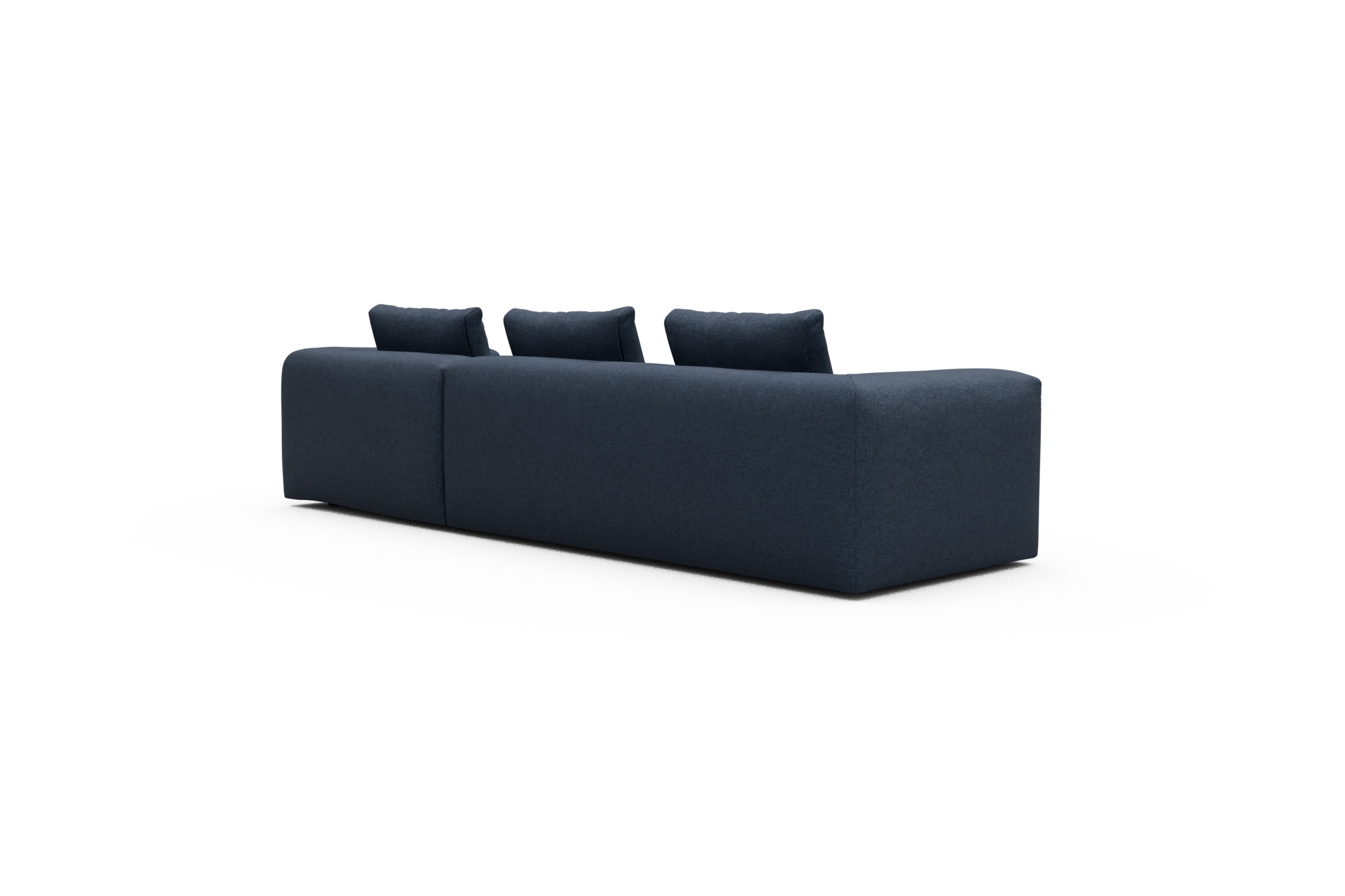 Ecksofa Fred Chaiselongue rechts mit 2,5-Sitzer Sama-Deep-Blue