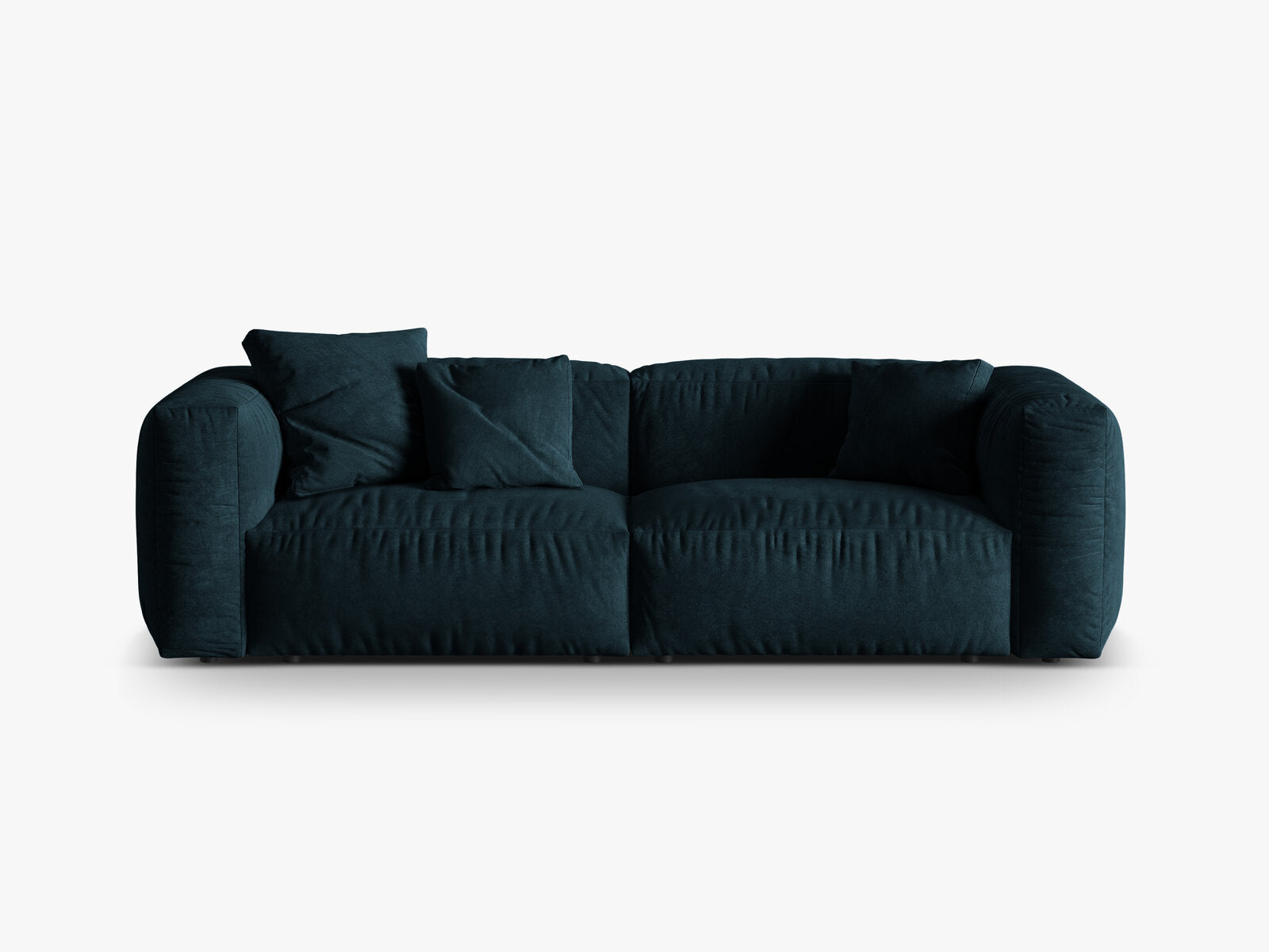 Micadoni Sofa Martina 3-Sitzer Samt Vogue Tiefes Petrol