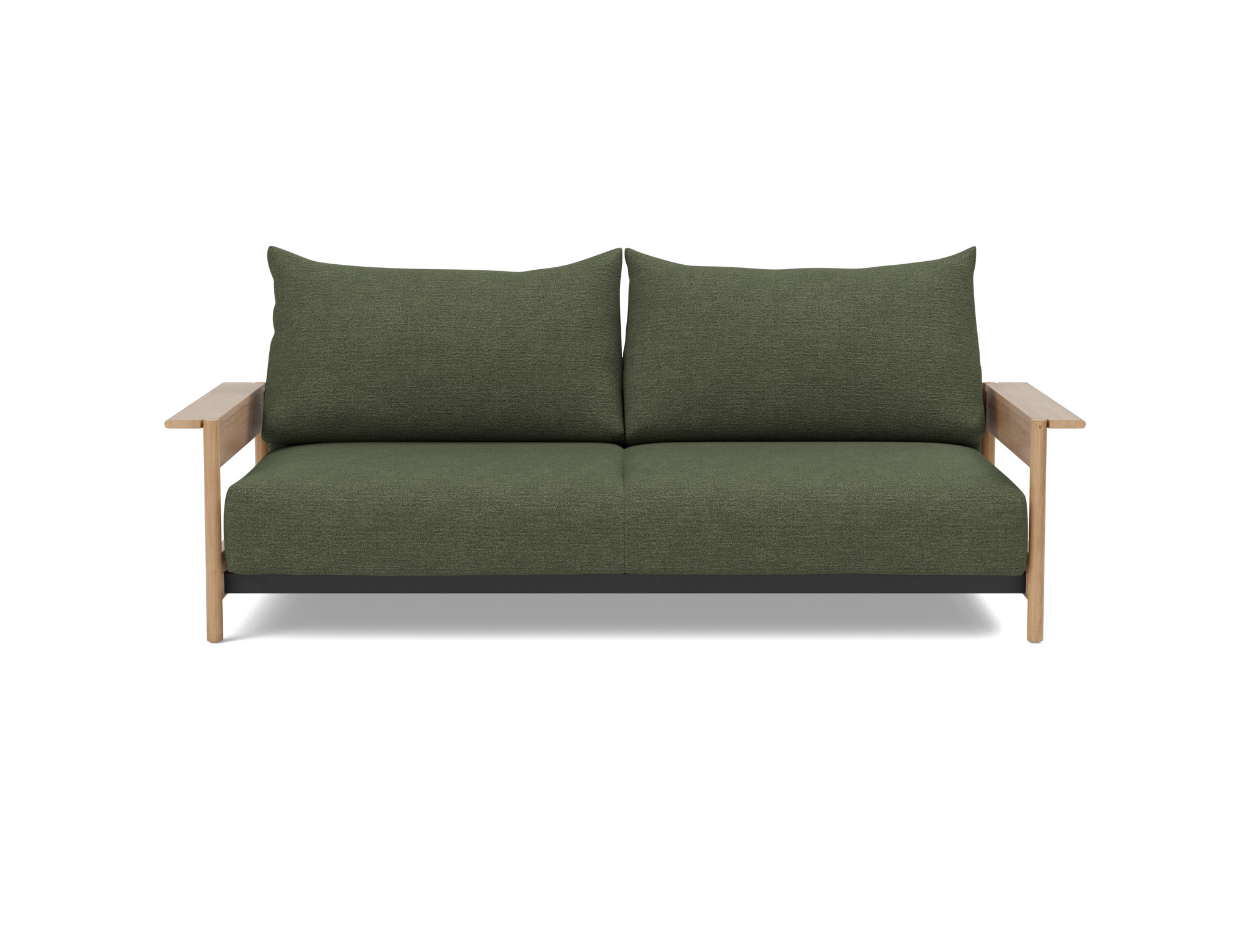Schlafsofa Malloy Wood Strukturierter Stoff Taura 353-Forest