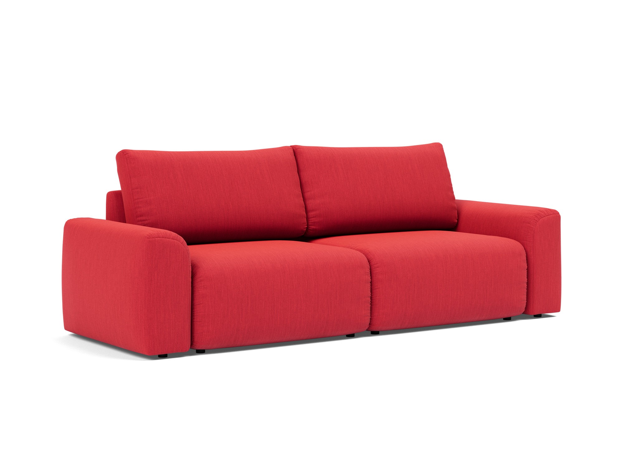 Schlafsofa Norum mit Chunky-Armlehnen Flachgewebe Elegance 511-Red