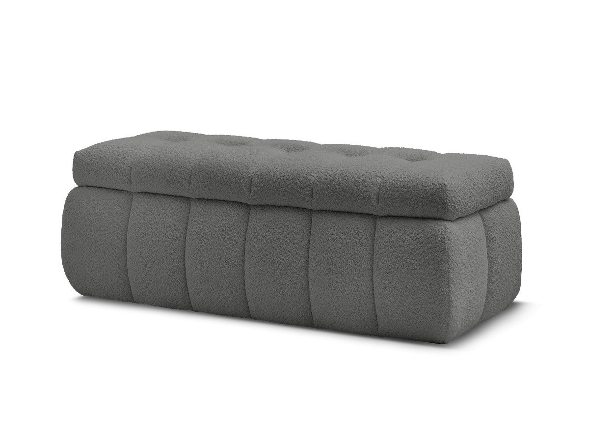Bobochic Mont-blanc Bettbank Bouclé-Stoff Dunkelgrau