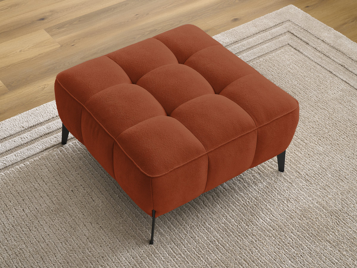 Bobochic Anis Pouf Strukturstoff Orange