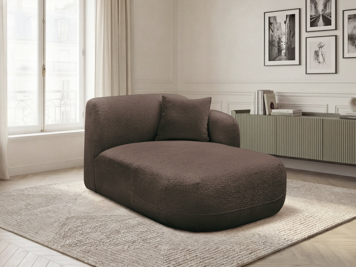 Bobochic Anda Méridienne-Modul Chenille Braun Ecke rechts