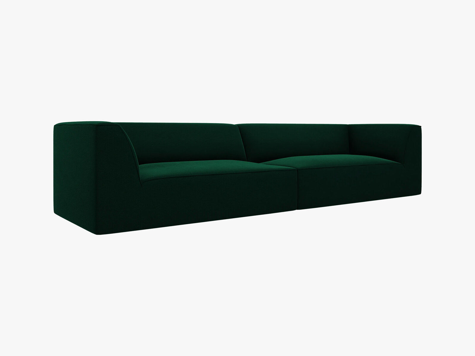 Micadoni Sofa Ruby 4-Sitzer Samt Salvador Flaschengrün