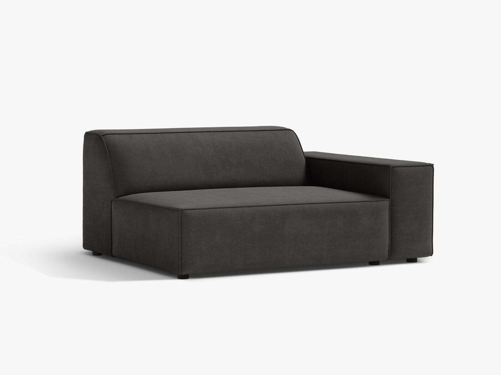 Micadoni Jodie Sofamodul XL Rechts Samt Bluvel Grau