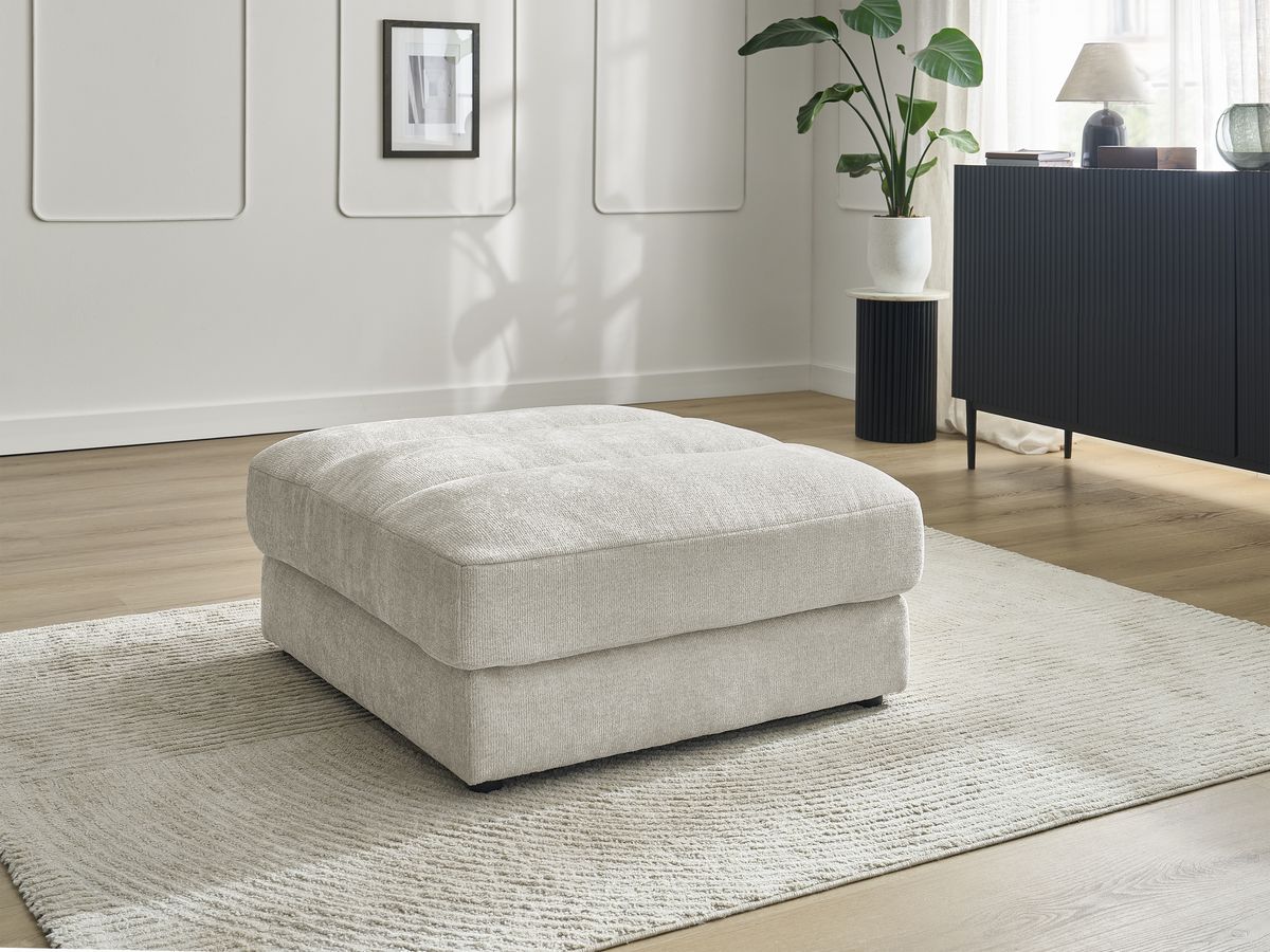 Bobochic Sierra Pouf Strukturstoff Beige
