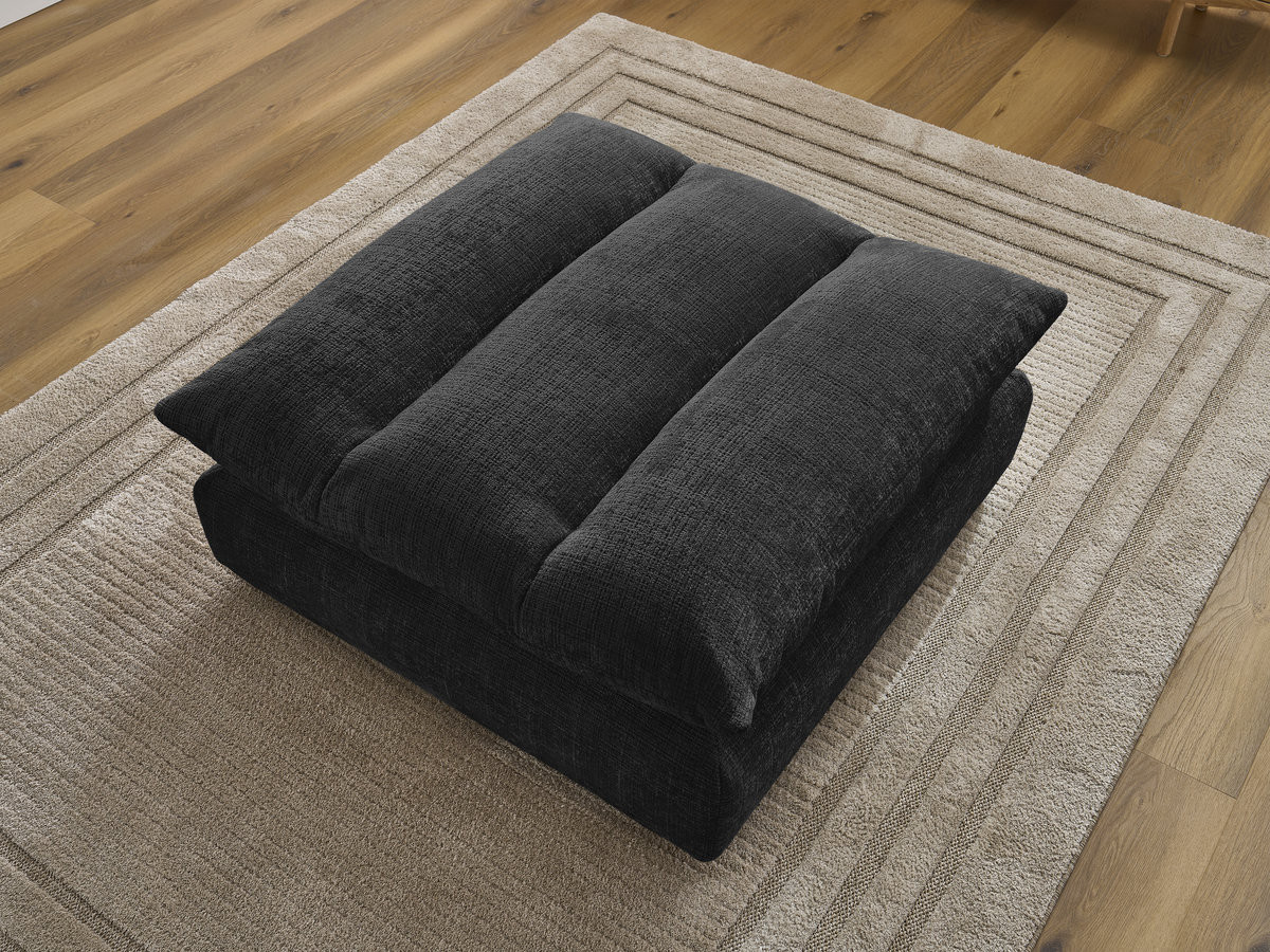Bobochic Neil Pouf Strukturstoff Schwarz