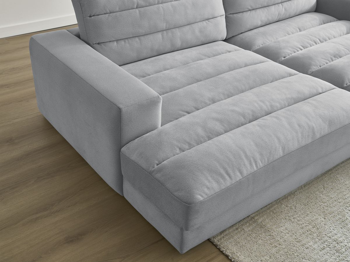 Bobochic Sierra Sofa 4-Sitzer Samt Hellgrau