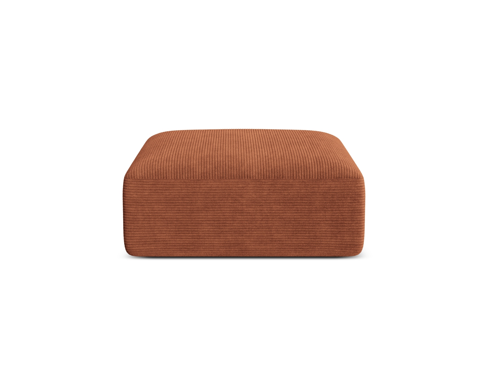 Cosmopolitan Design Pouf Campi Kord Lincoln D Terrakotta