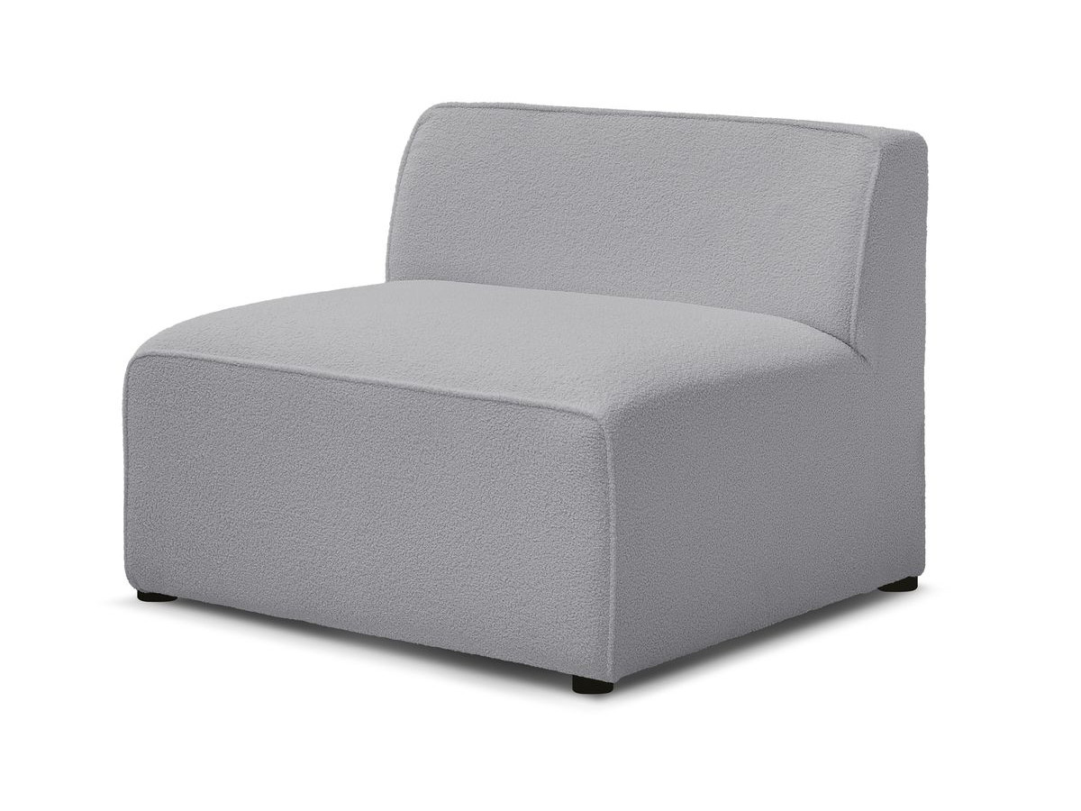 Bobochic Megeve Sofamodul 1-Sitzer Bouclé-Stoff Hellgrau