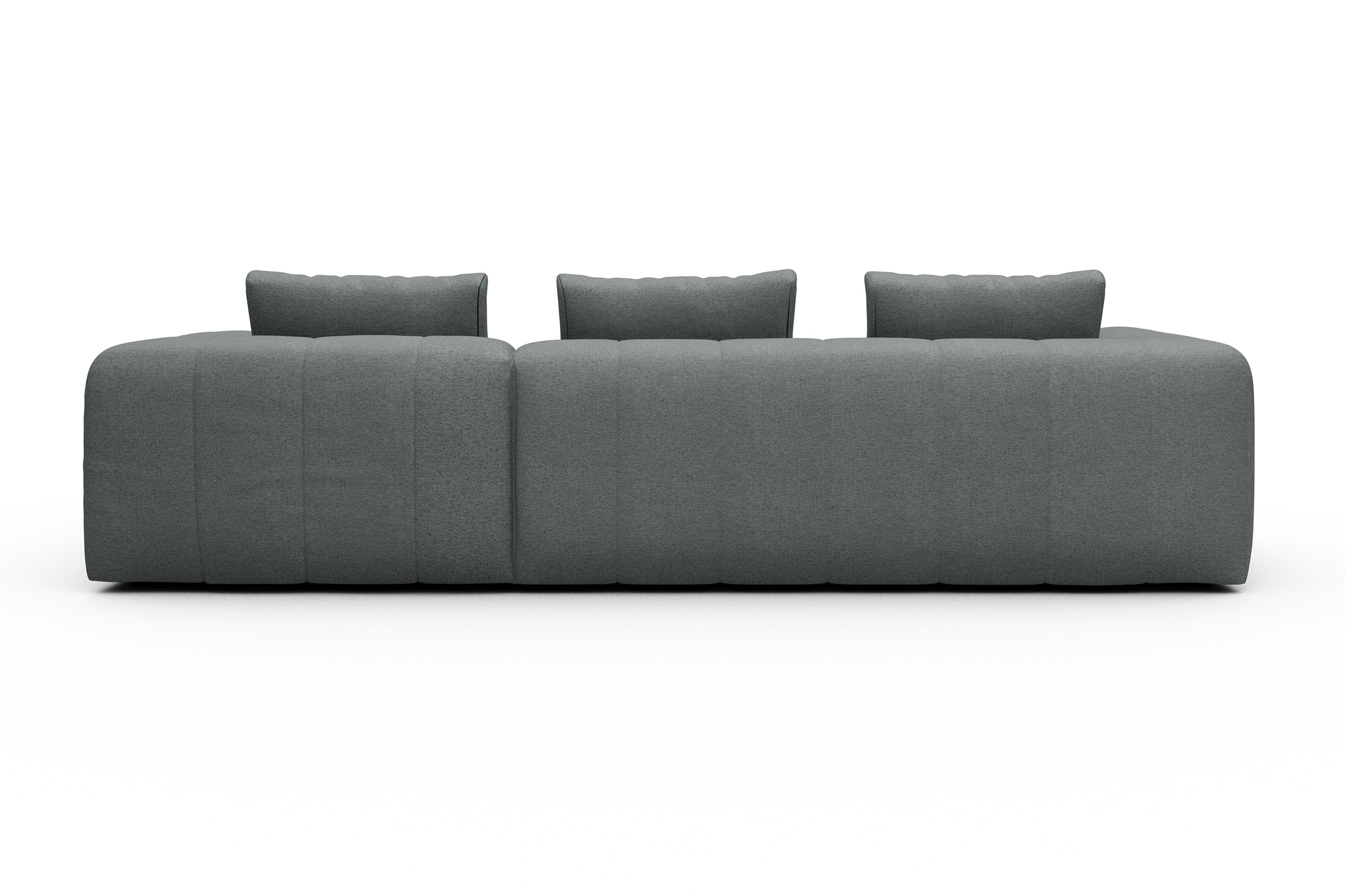 Ecksofa Hugo 2,5-Sitzer Armlehne links mit Chaiselongue Denari-Soft-Grey