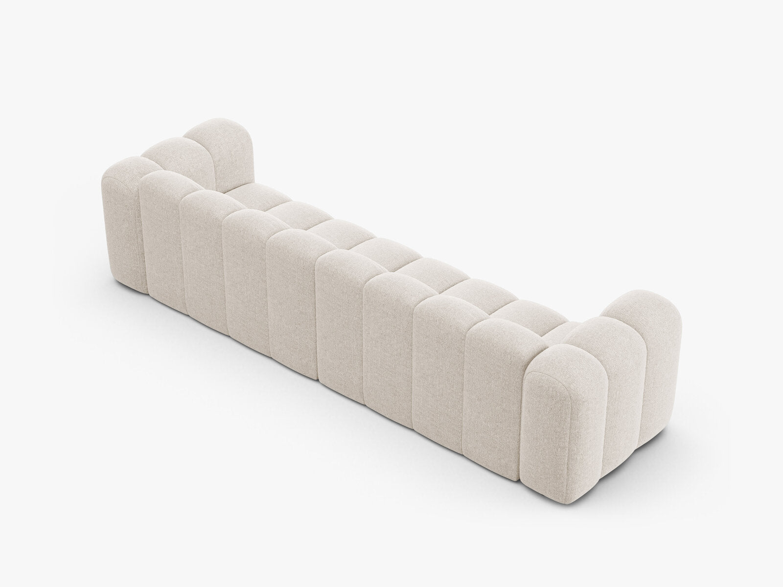 Micadoni Modulares Sofa Lupine 4-Sitzer Chenille Eden Helles Beige