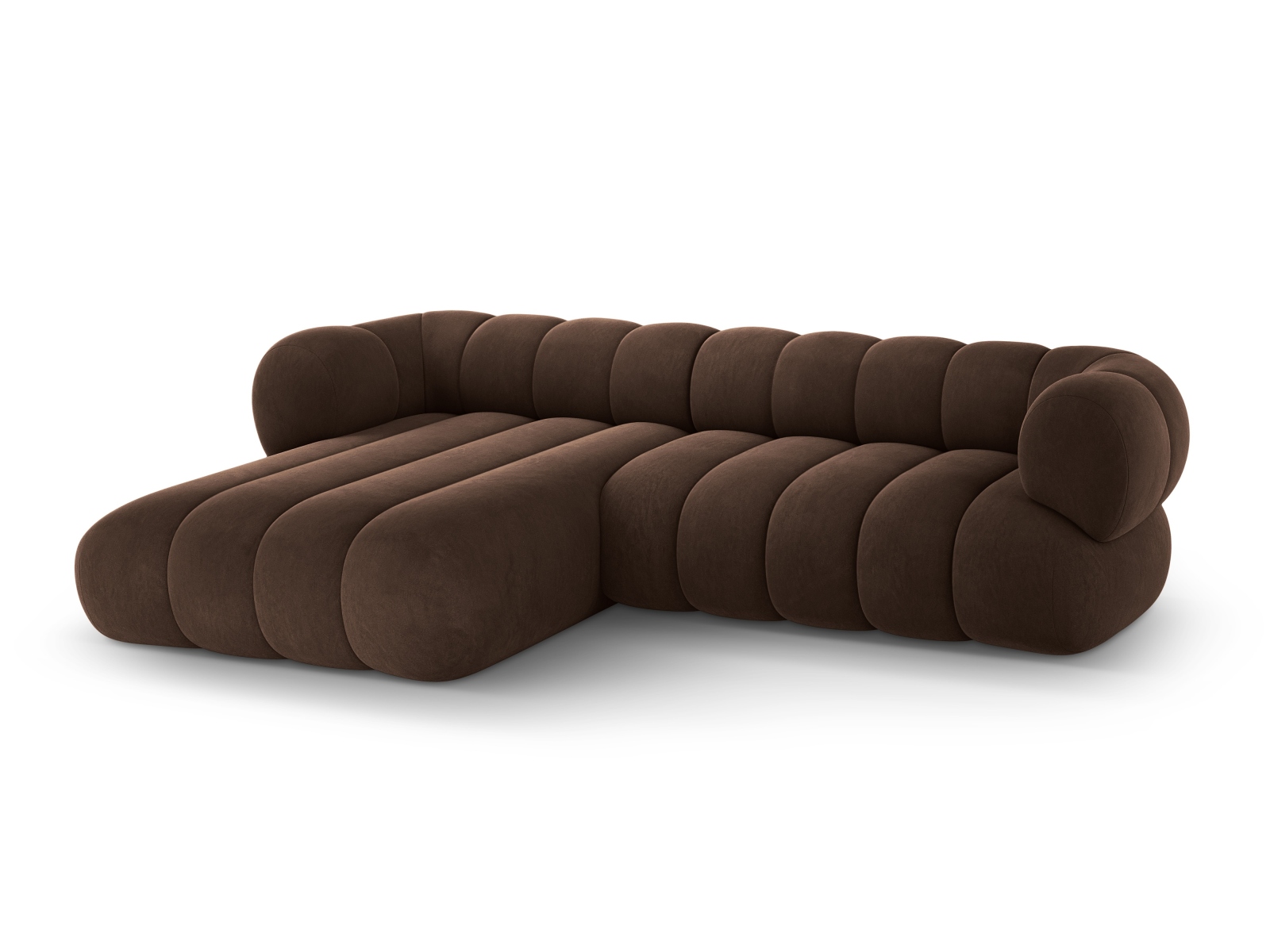 Cosmopolitan Design Ecksofa Koge 5-Sitzer Samt Vogue Schokolade Links