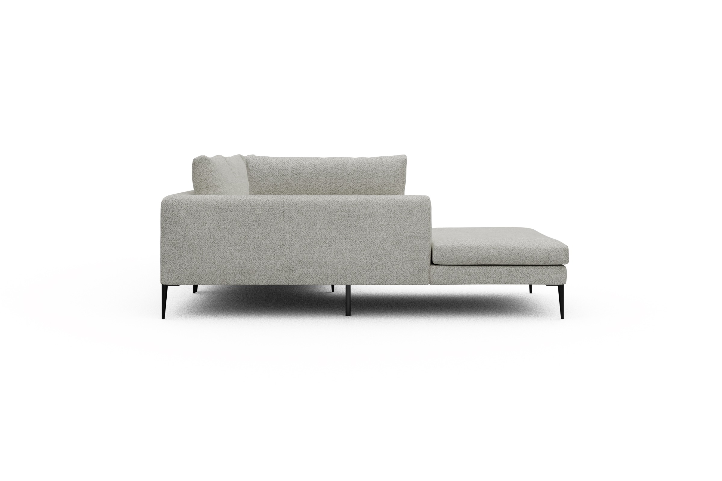 Ecksofa Paul Relax-Ecke rechts mit 3-Sitzer Vanora-Warm-Sand