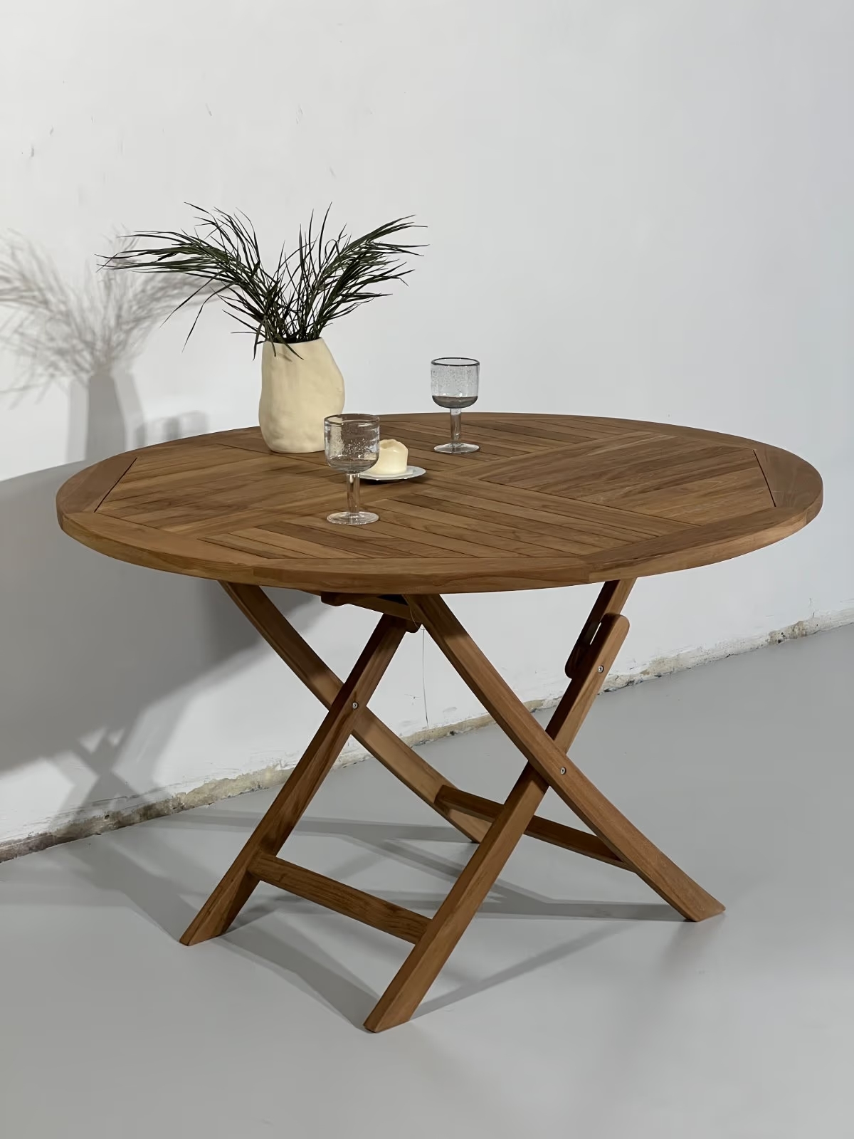 Sunny Smart Klapptisch York rund Teakholz natur 120cm