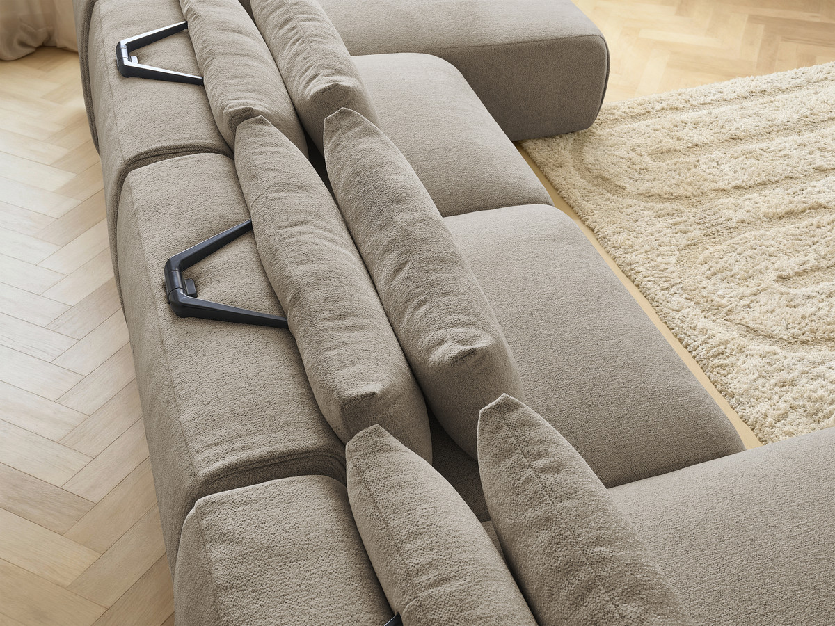 Bobochic Jana Wohnlandschaft Melange-Stoff Taupe