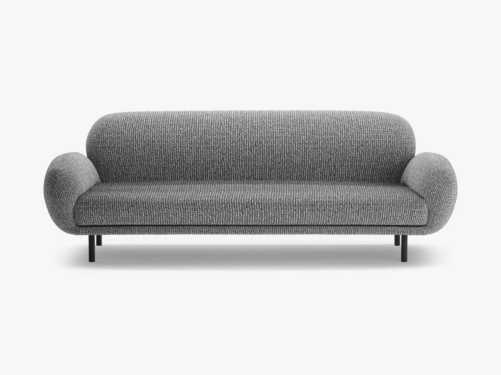 Micadoni Sofa Poppy 3-Sitzer Chenille Silencio Dunkelgrau
