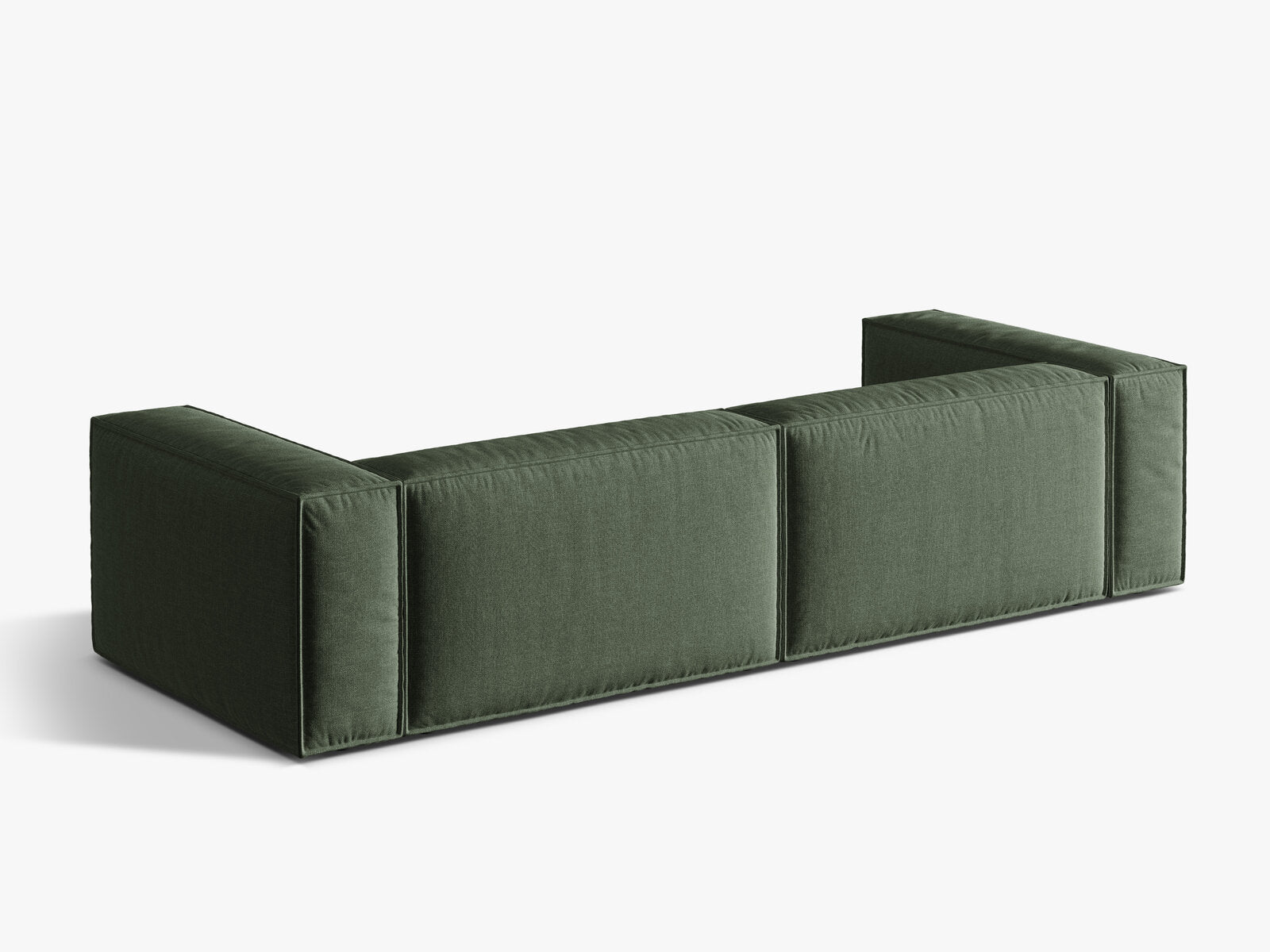 Micadoni Sofa Nuria 5-Sitzer Strukturierter Stoff Moßgrün