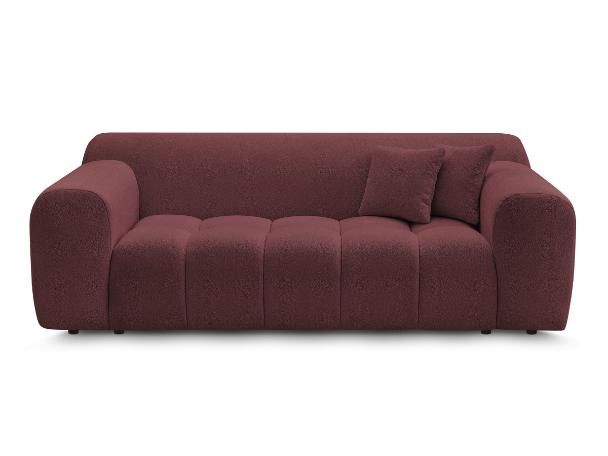 Bobochic Melisse Sofa 2-Sitzer Melange-Stoff Rot