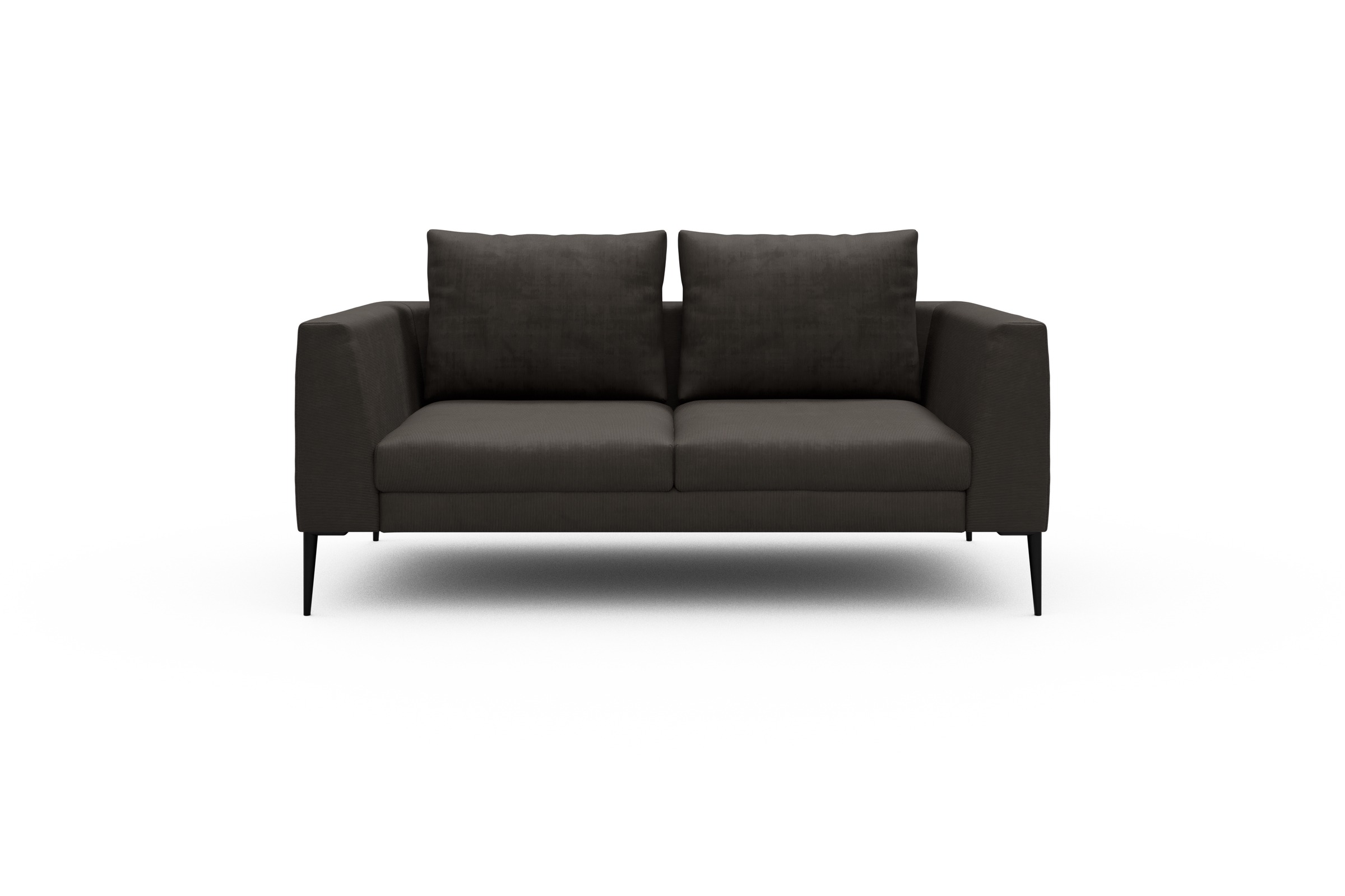 Skandi Home Sofa Paul 2-Sitzer Cordufine-Taupe moebelfaktor