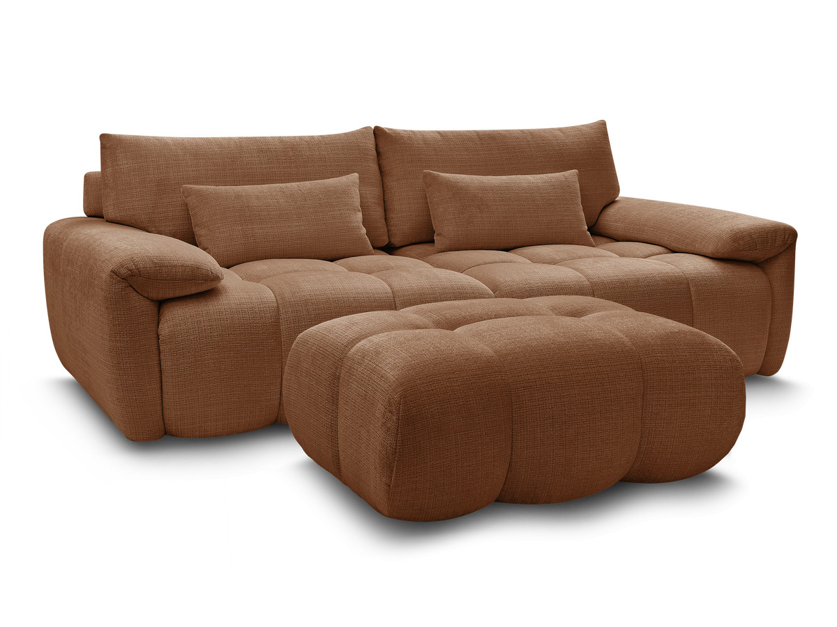 Bobochic Ivane Sofa 4-Sitzer Strukturstoff Orange