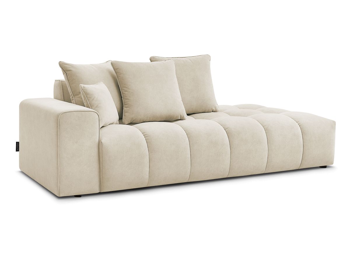 Bobochic Mont-blanc Sofa 4-Sitzer Samt Beige Armlehne links