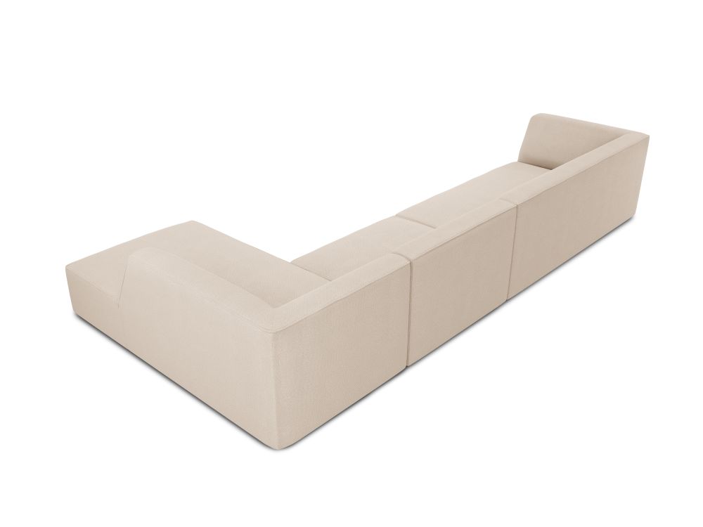 Cosmopolitan Design Ecksofa Siena 5-Sitzer Strukturierter Stoff Ottawa Beige Rechts