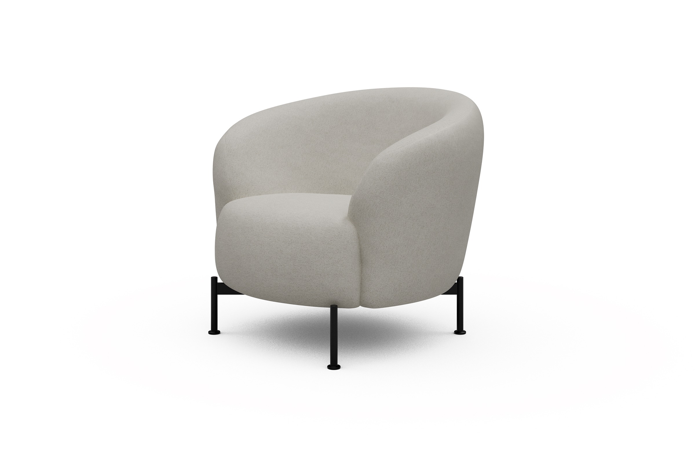 Sessel Ronda X-Metallgestell Schwarz Denari-Clean-Beige