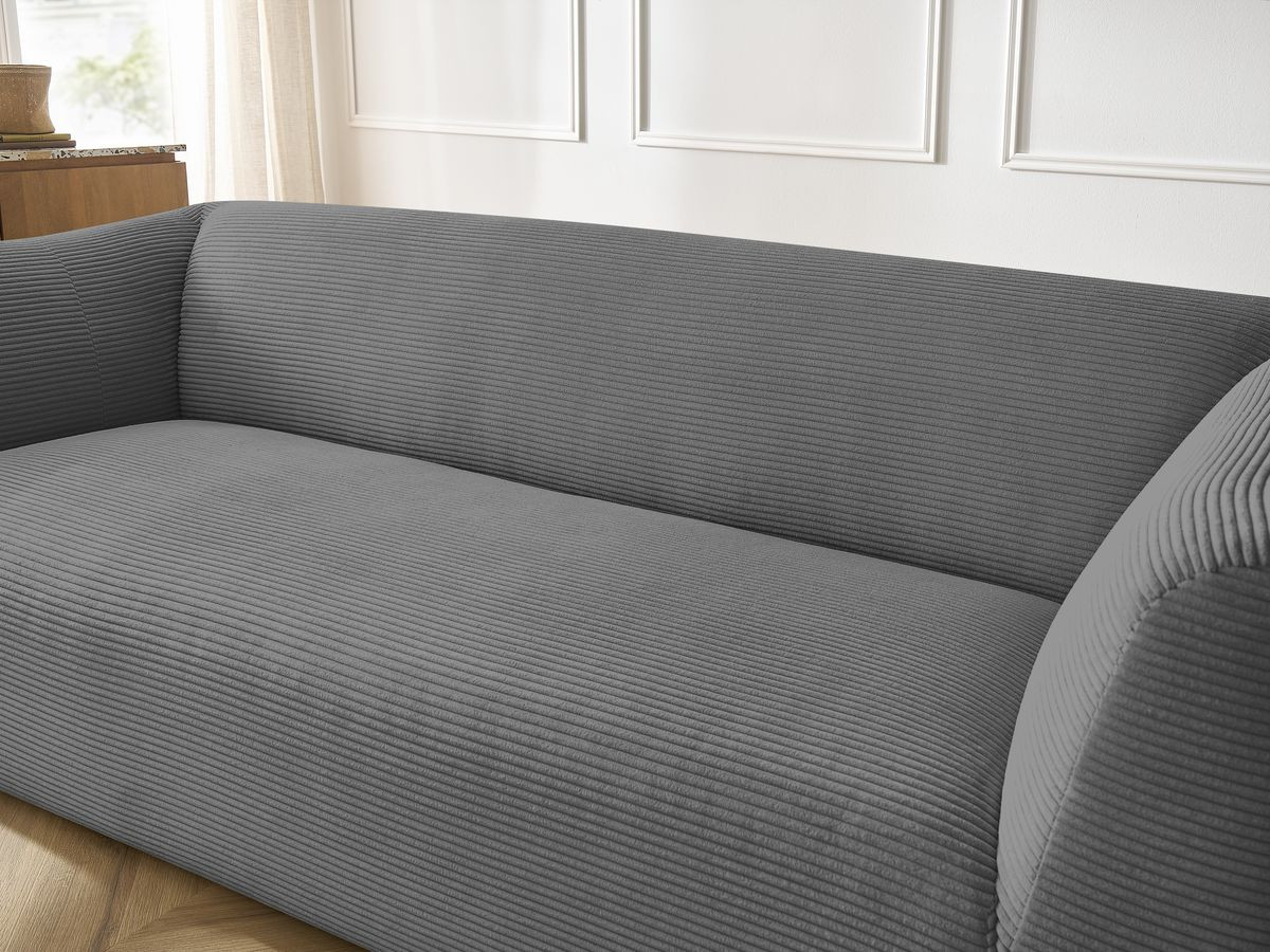 Bobochic Giorgia Sofa 5-Sitzer 534 × 100 cm Cordsamt Dunkelgrau