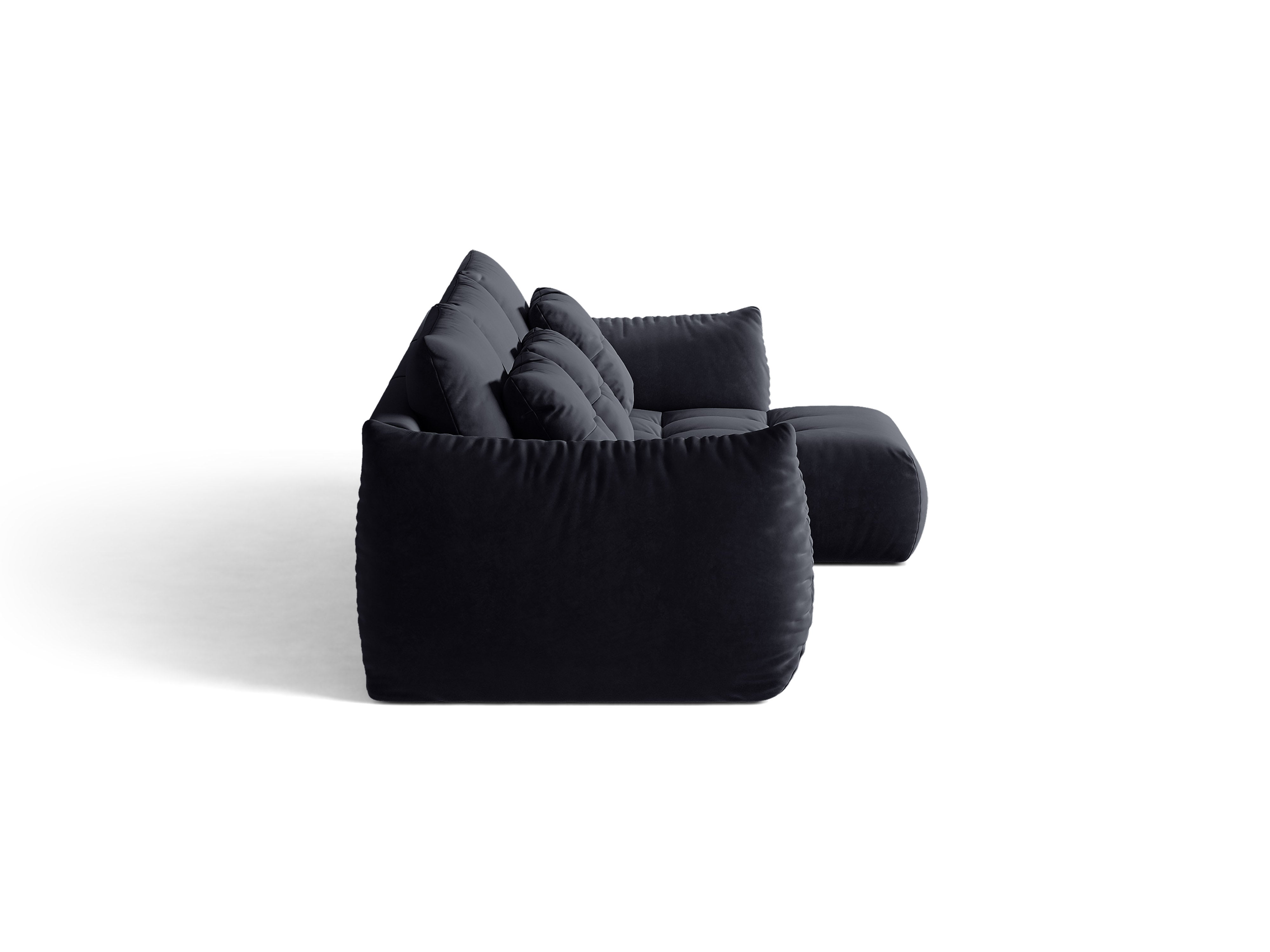 Micadoni Bloom Ecksofa 6-Sitzer Rechts Samt Casino Pastellblau