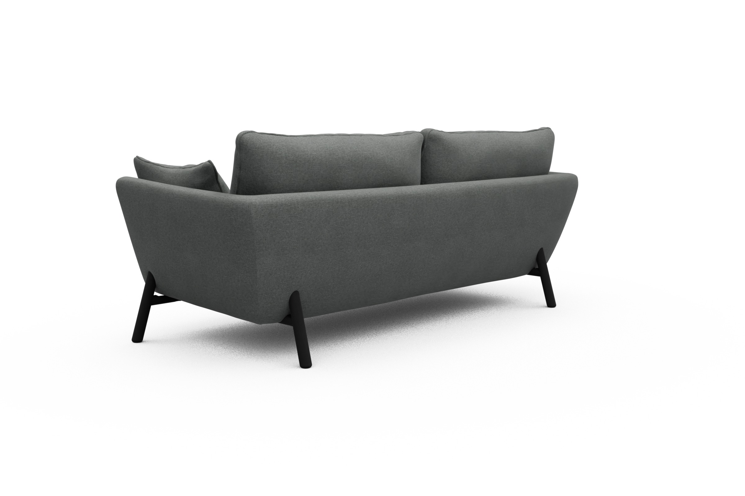 Sofa Emil 3-Sitzer Beinfarbe Eiche Schwarz Satya-Steel