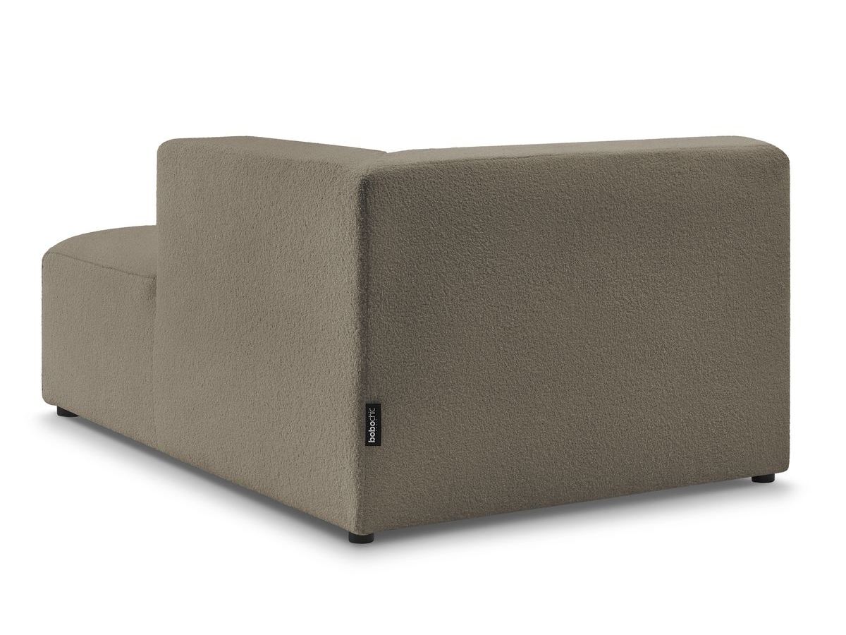 Bobochic Megeve Méridienne-Modul Bouclé-Stoff Braun Ecke rechts