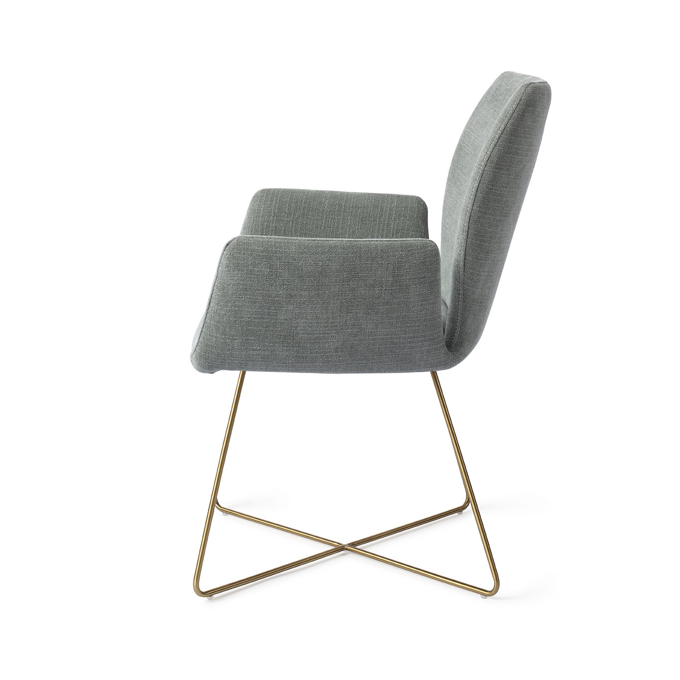 Jesper Home Esszimmerstuhl Misaki Breezy Blue Cross Gold