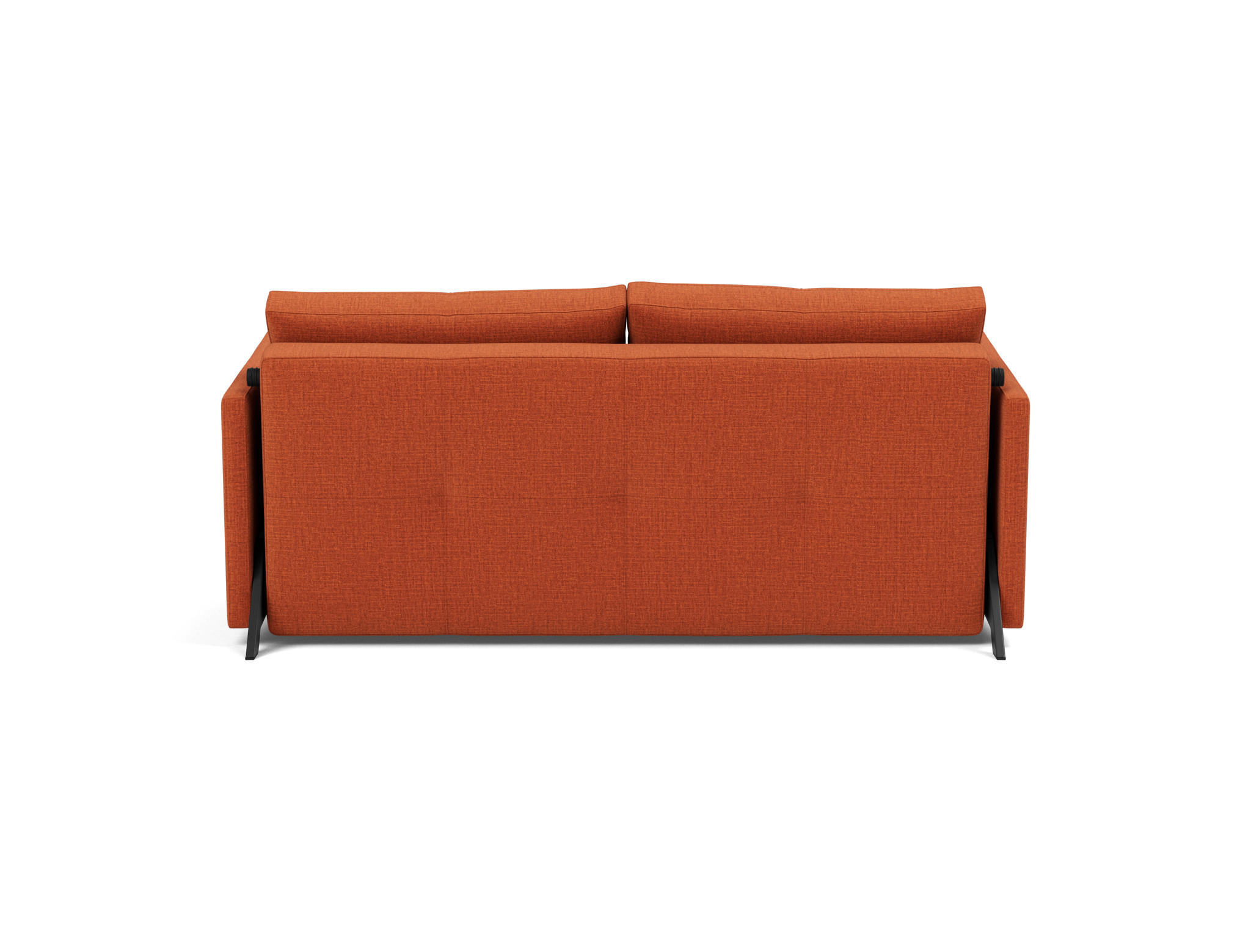 Schlafsofa Cubed mit Armlehnen 160 Chenille Esina 412-Rust-Orange