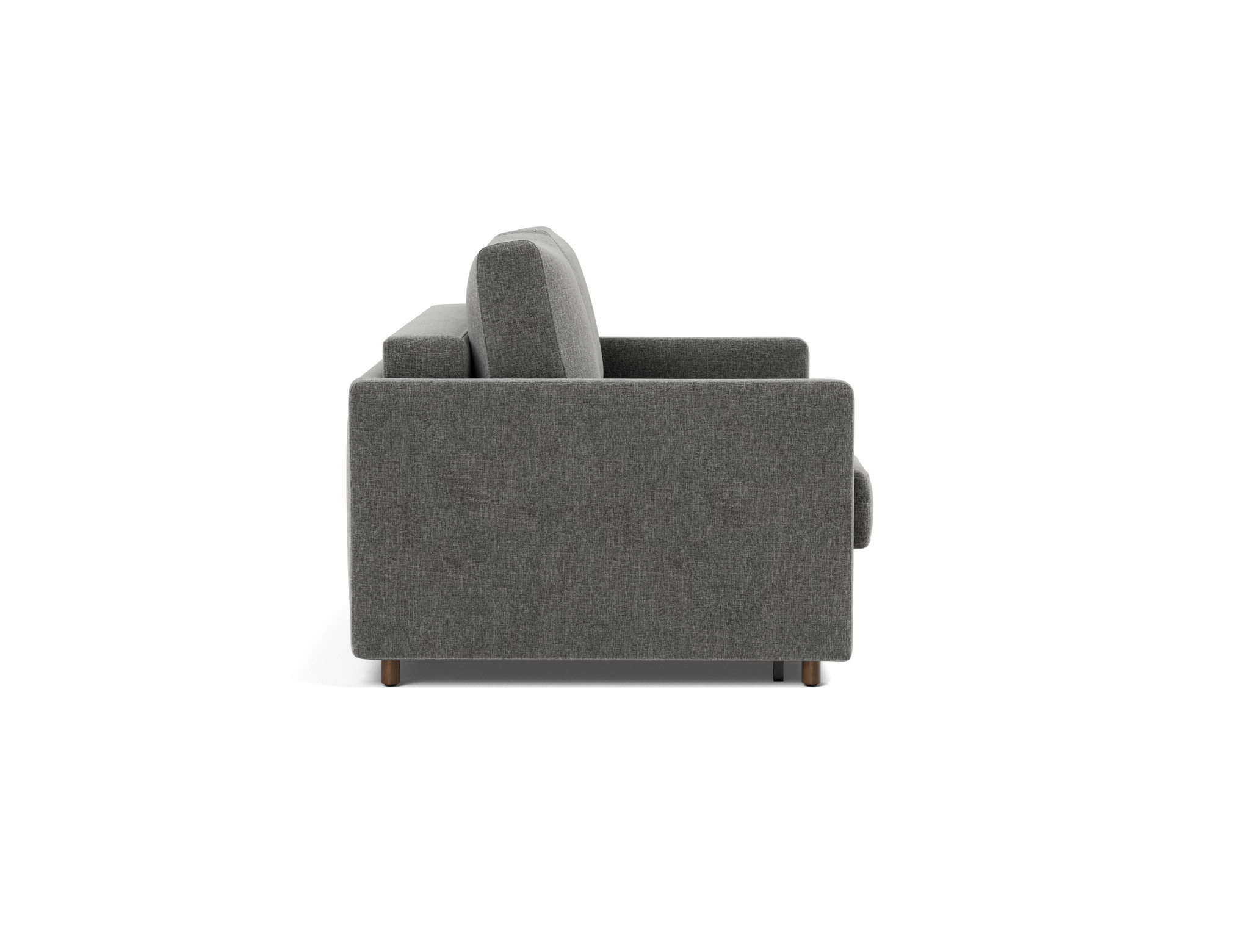 Schlafsofa Neah mit Slim-Armlehnen 140 Strukturierter Stoff Twist 563-Charcoal