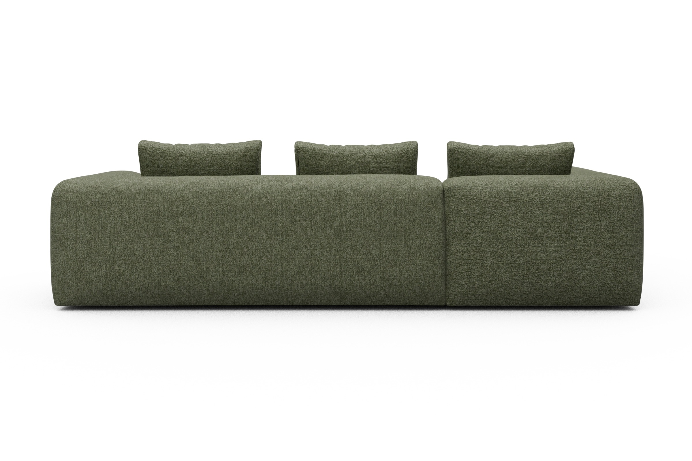 Ecksofa Fred 2x 2,5-Sitzer links offen Carreno-Vivid-Green