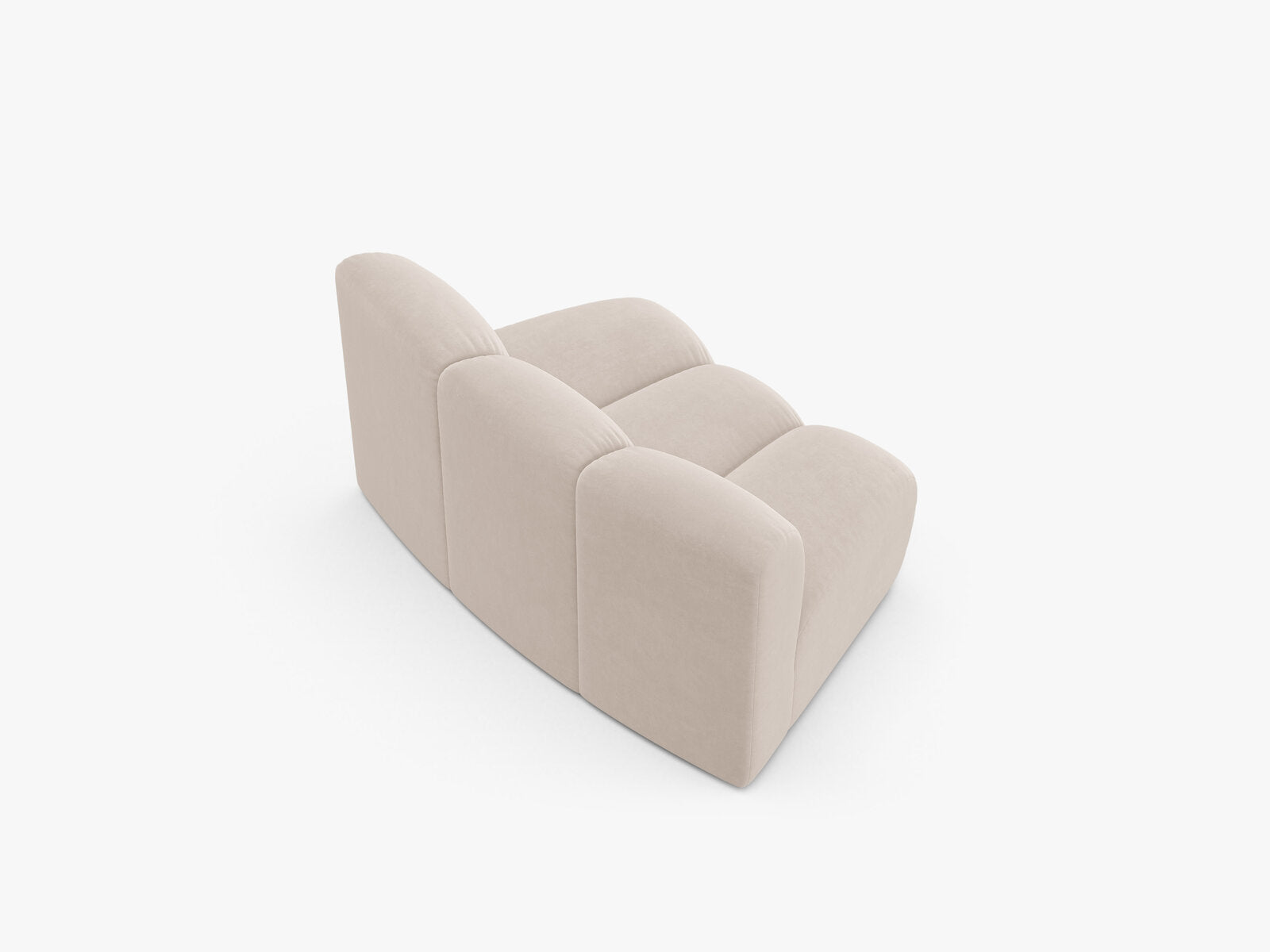Micadoni Modul Armlos Lupine 1-Sitzer Large Samt Venus Helles Beige
