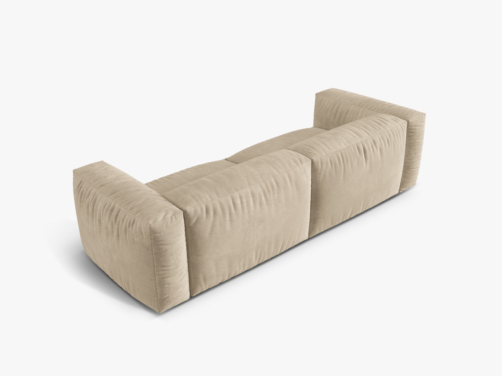 Micadoni Sofa Martina 3-Sitzer Samt Vogue Helles Beige