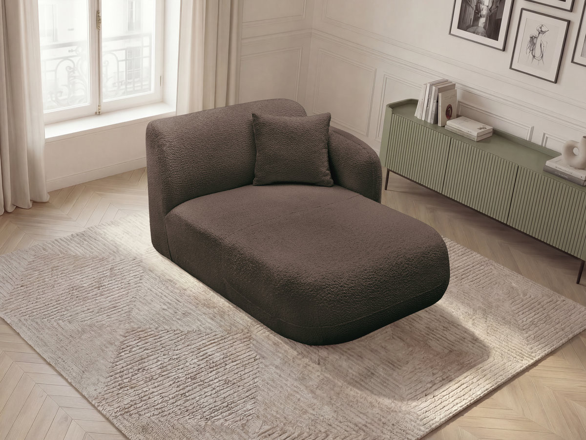 Bobochic Anda Méridienne-Modul Chenille Braun Ecke rechts