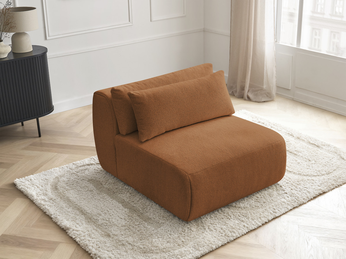 Bobochic Jana Sofamodul 1-Sitzer Melange-Stoff Orange