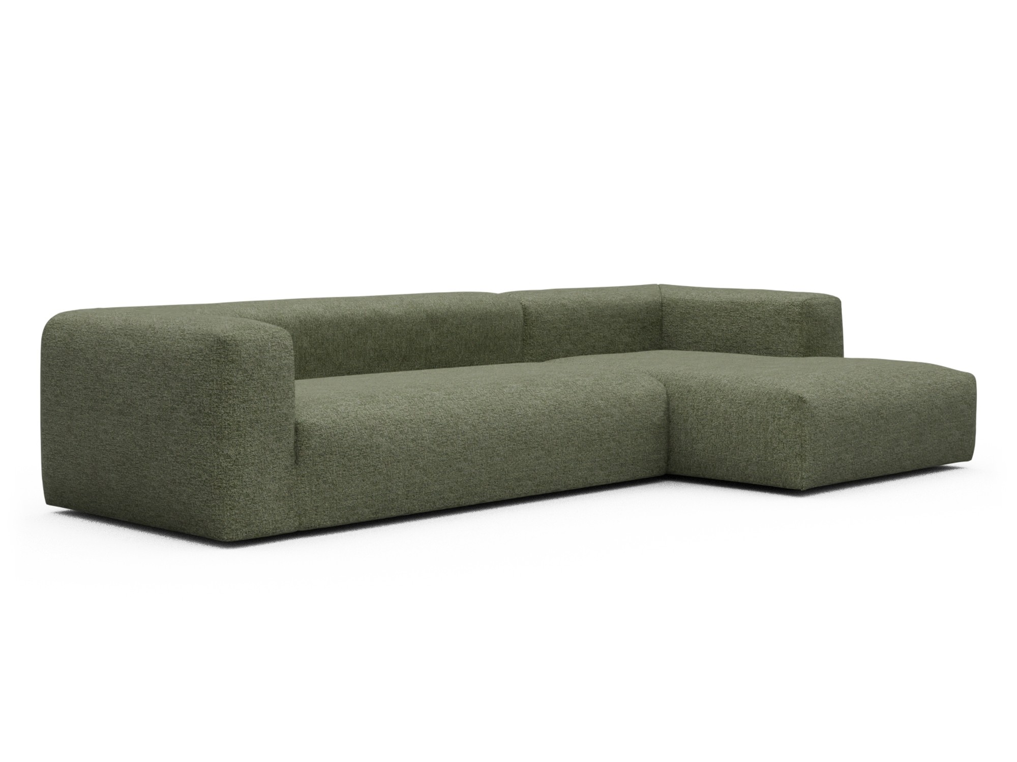 Skandi Home Ecksofa Fred Chaiselongue rechts mit 2,5-Sitzer Carreno-Vivid-Green moebelfaktor