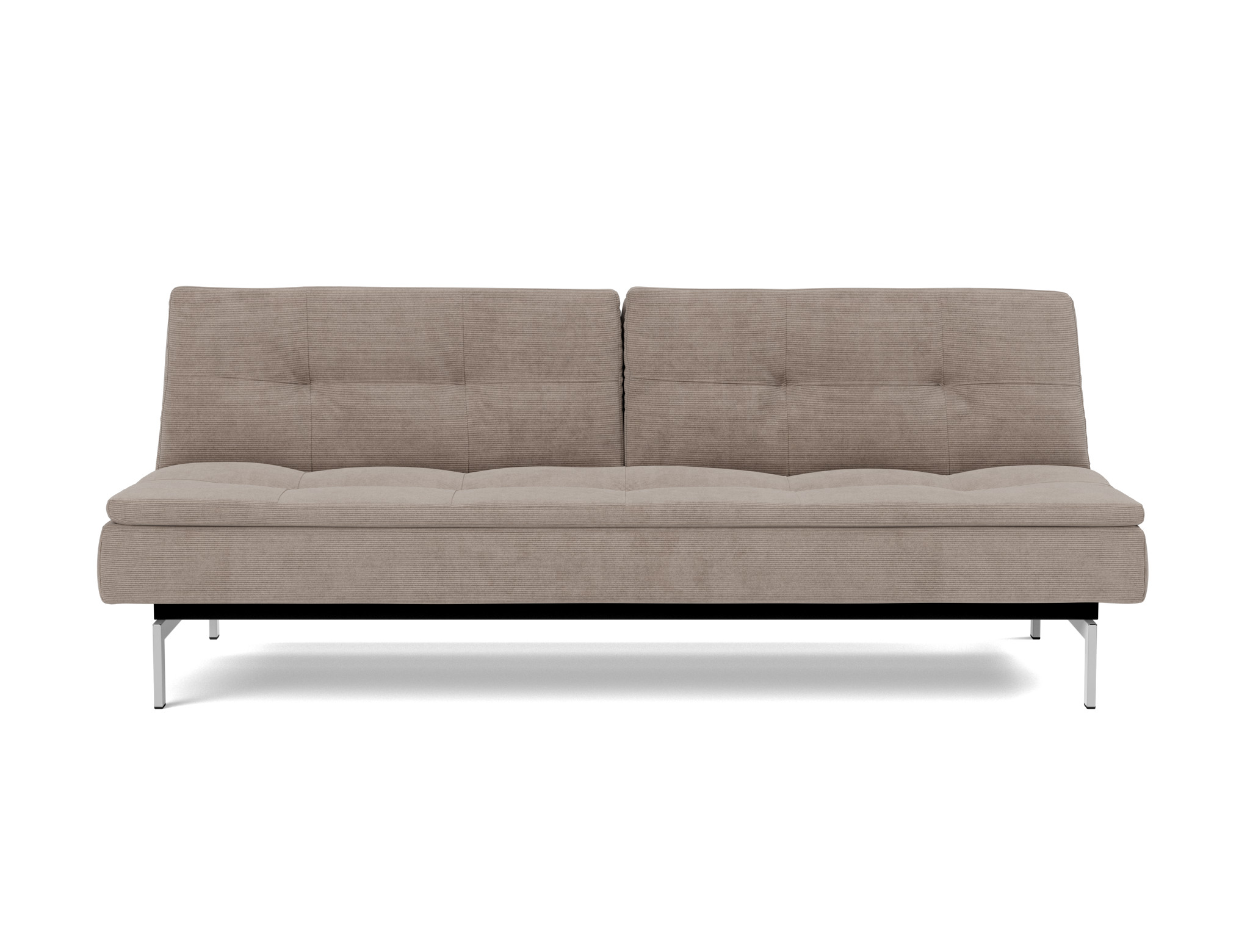 Schlafsofa Dublexo Kord Cordufine 318-Beige Beine Chrom