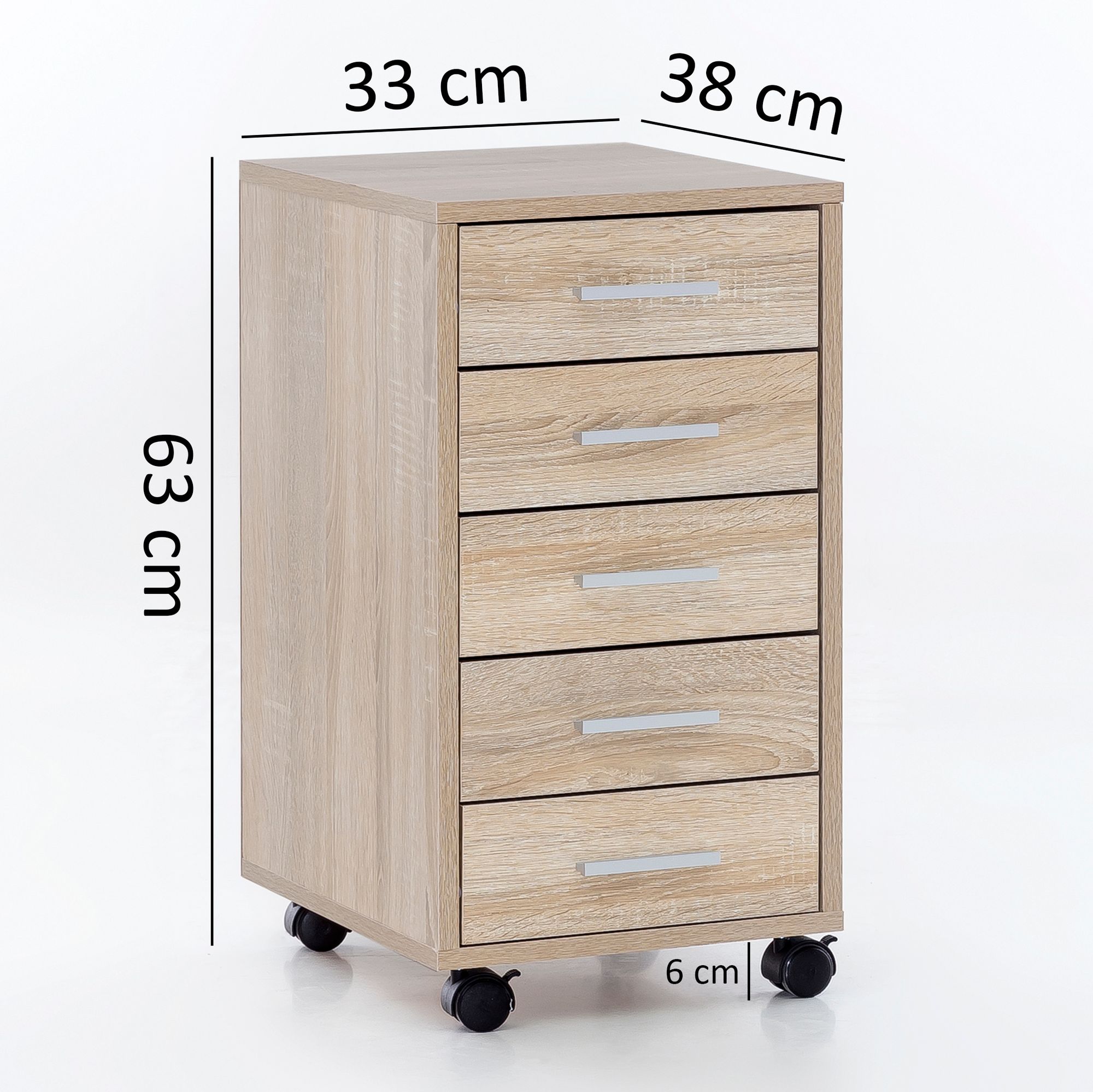 Rollcontainer Espevik Braun 33 × 38 × 63 cm