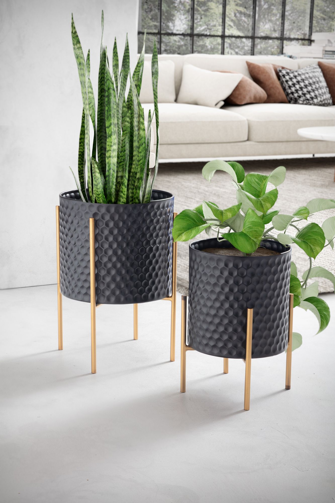 Blumentopf Bessaker Schwarz