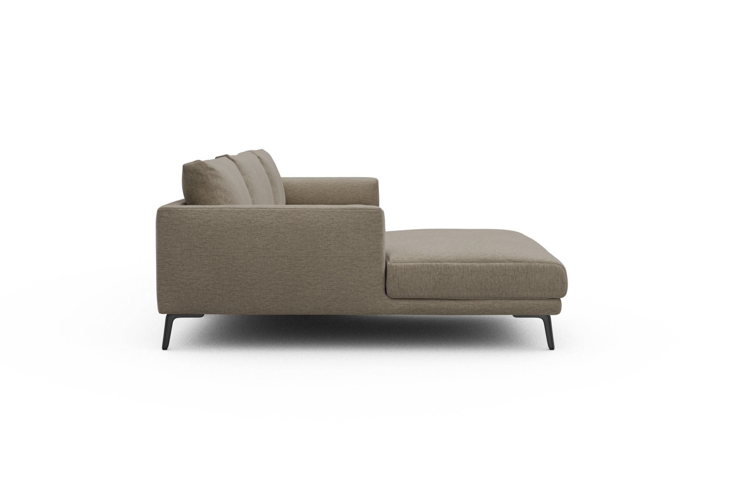 Ecksofa Karl Chaiselongue links mit 2,5-Sitzer Smooth-Belge