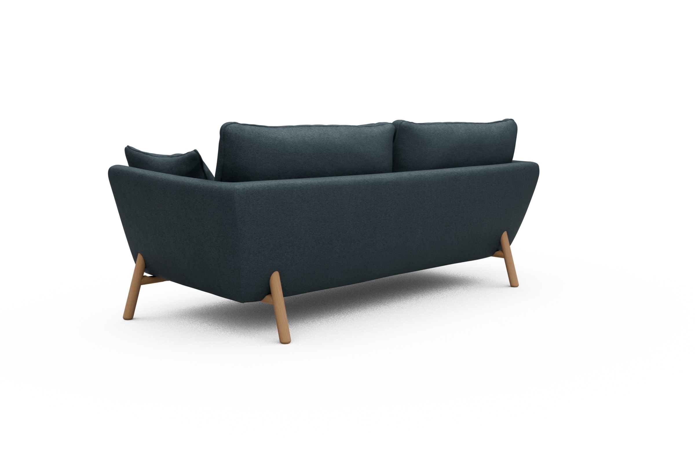 Sofa Emil 3-Sitzer Beinfarbe Eiche Natur Denari-Royal-Blue