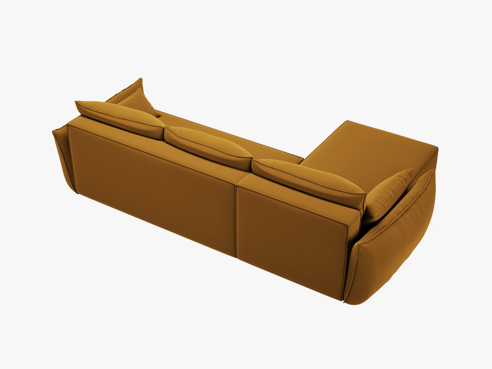 Micadoni Kaelle Ecksofa 4-Sitzer mit Schlaffunktion Rechts Samt Bluvel Gelb